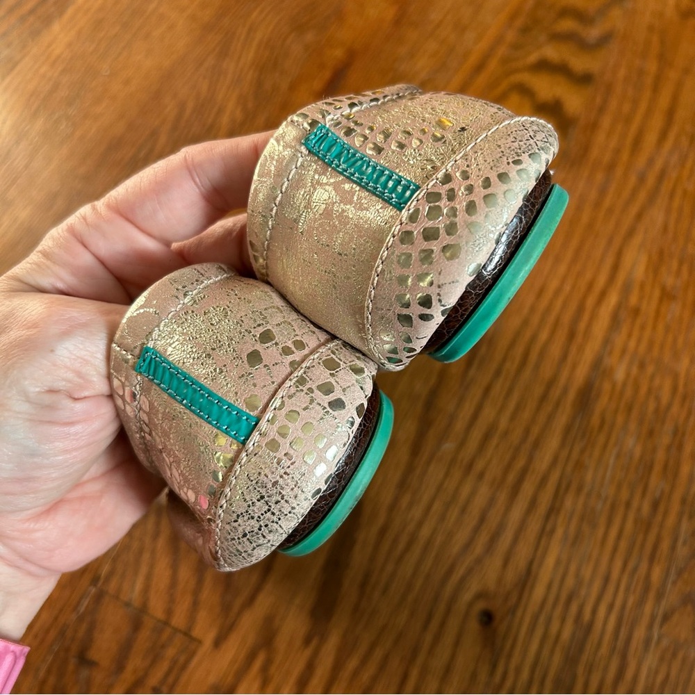 TIEKS | Romantic Blush metallic snakeskin | Sz 9 - Picture 2 of 8